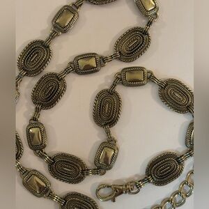 70’s Vintage Silver Tone Concho Chain Belt